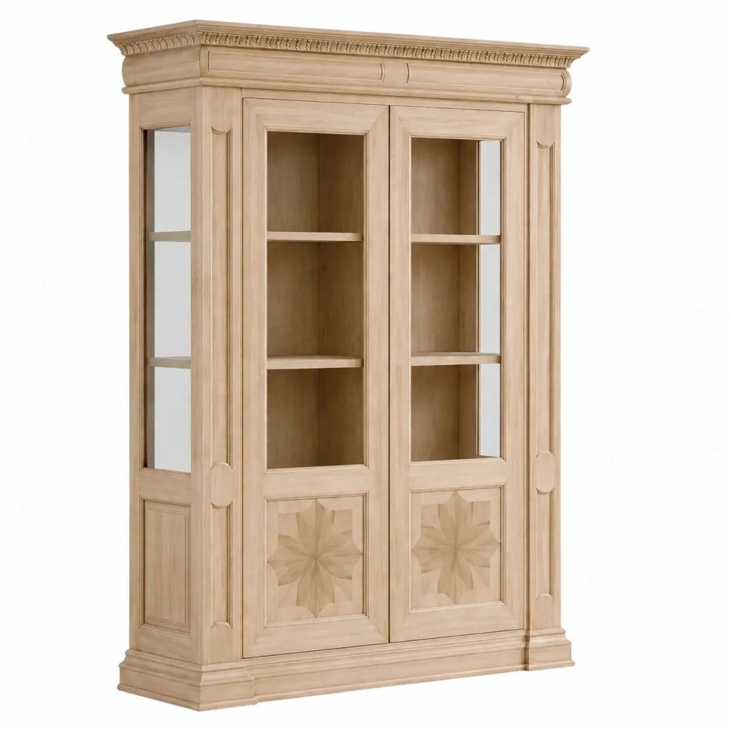 Vetrina classica 2 ante grezza in legno l.168 p.52 h.217 (153) - Mobili 2G