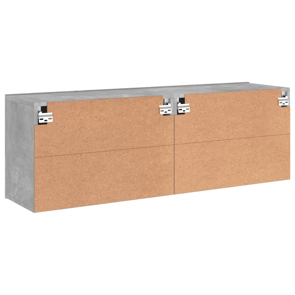Mobile TV multimediale da parete mensola TV credenza TV per sala da pranzo soggiorno camera da letto 2 pezzi 60 x 30 x 41 cm grigio 02_0028928
