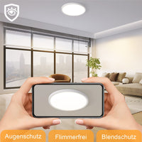 ZMH Lampada da soffitto plafoniera LED moderna rotonda bianca 22 cm per interni corridoi