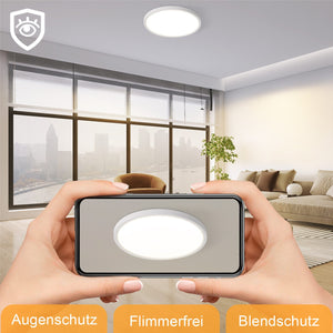 ZMH Lampada da soffitto plafoniera LED moderna rotonda bianca 22 cm per interni corridoi