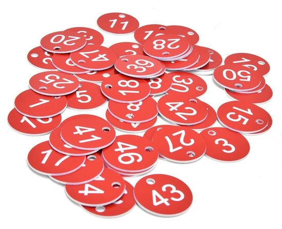 Etichette per apiario 50 pezzi - Etichette numerate durature - Marcature per apiario preforate - Gestione apiario efficiente - Marcature visivamente attraenti - Etichette per apiario
