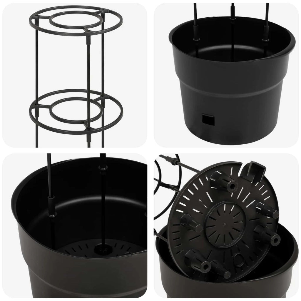 Coltivatore di pomodori Nero Ø 32 x 127 cm PP 42033416