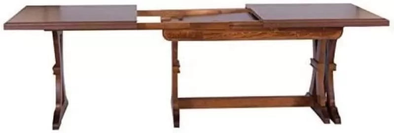 Tavolo fratino allungabile in legno tinta noce arte povera 180x85 sala e taverna (66) - Mobili 2G
