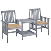Sedie da Giardino con Cuscini e Tavolino in Massello di Acacia cod mxl 35391