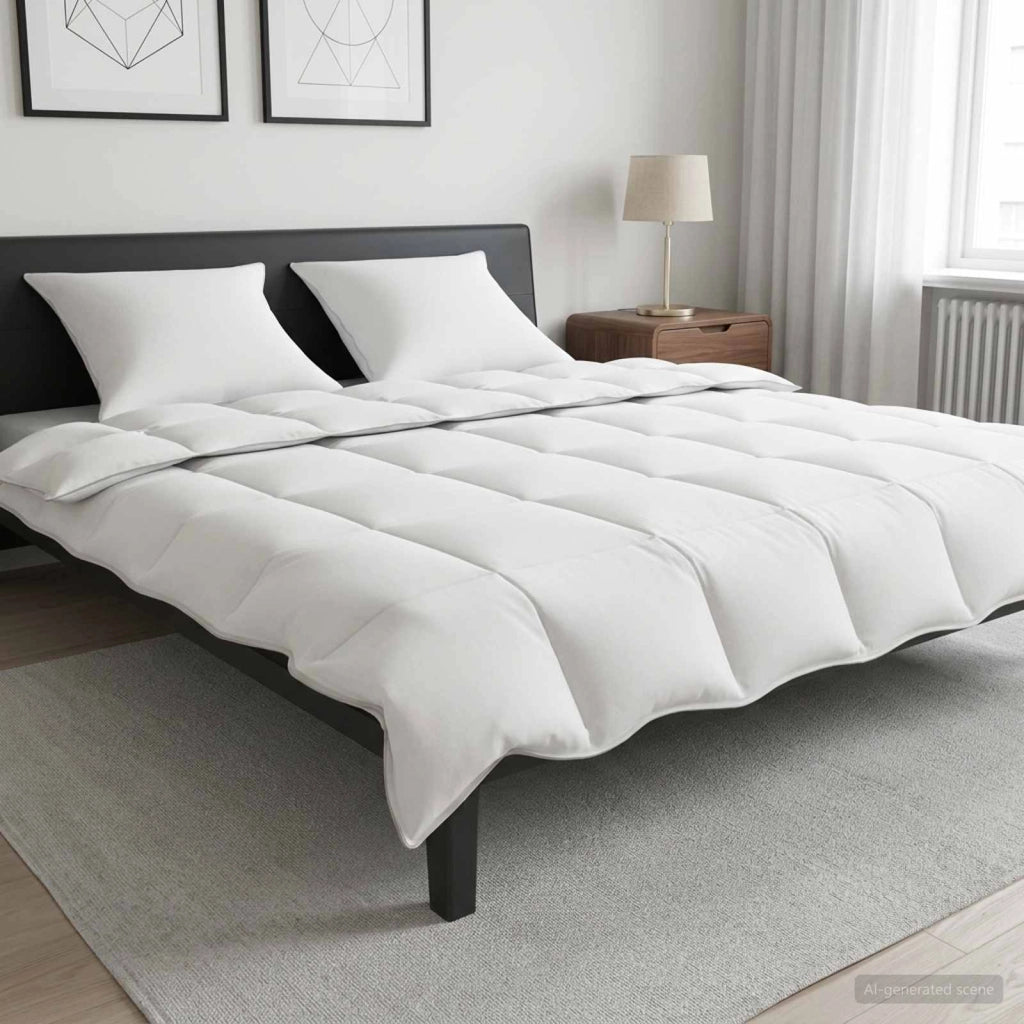 Set Duvet e Cuscino da Letto 3 pz 200 x 240 cm Inverno Bianco 3432803