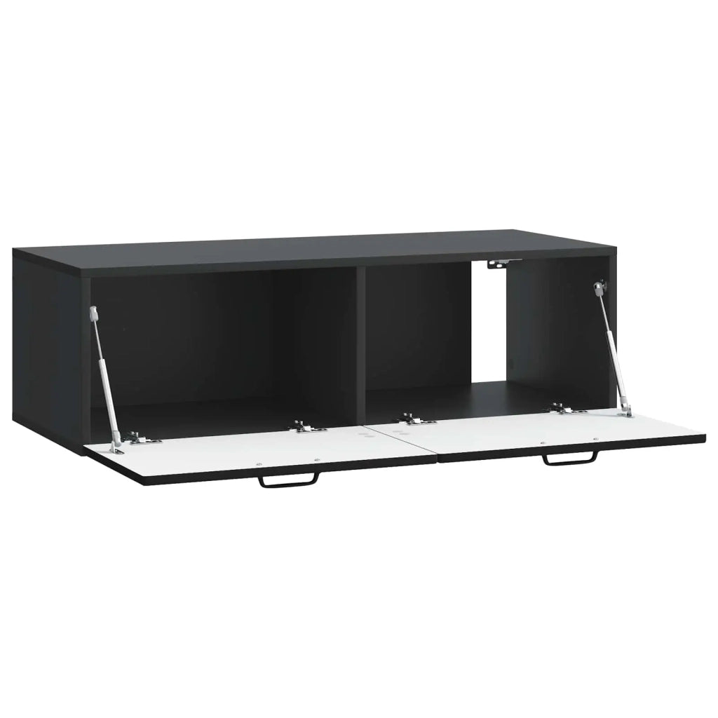 Mobile Porta TV da Muro Montaggio a parete Nero 98 x 41 x 30 cm 899376