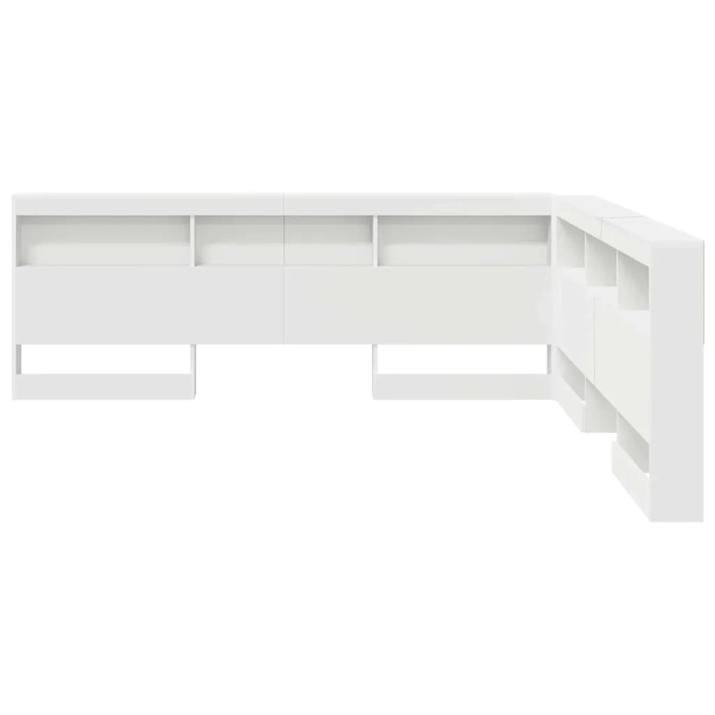 Testata contenitore Bianco 200 cm Legno multistrato 3335469