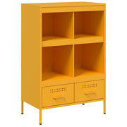 Credenza | Madia | Buffet da pranzo | Armadio da pranzo Giallo Senape 68x39x101,5 cm in Acciaio