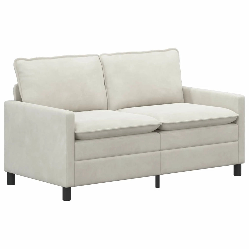 Divano Crema 156 x 81 x 87,5 cm Velluto