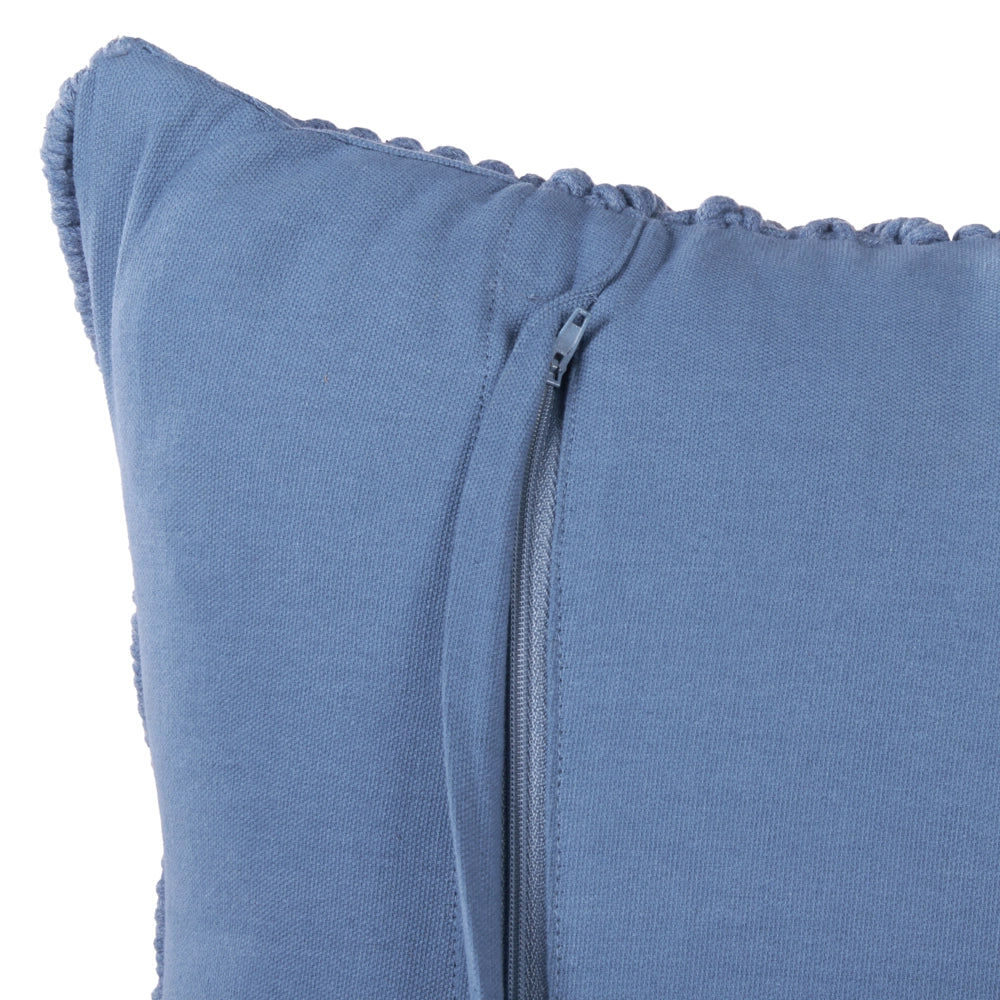 Set di 2 cuscini decorativi in macramè di cotone blu 45 x 45 cm Corda Boho Retro Decor Accessori