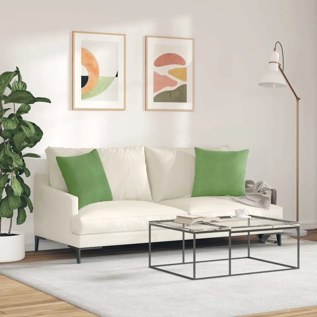 Cuscini da Divano 2 pcs Verde chiaro 45 x 45 cm