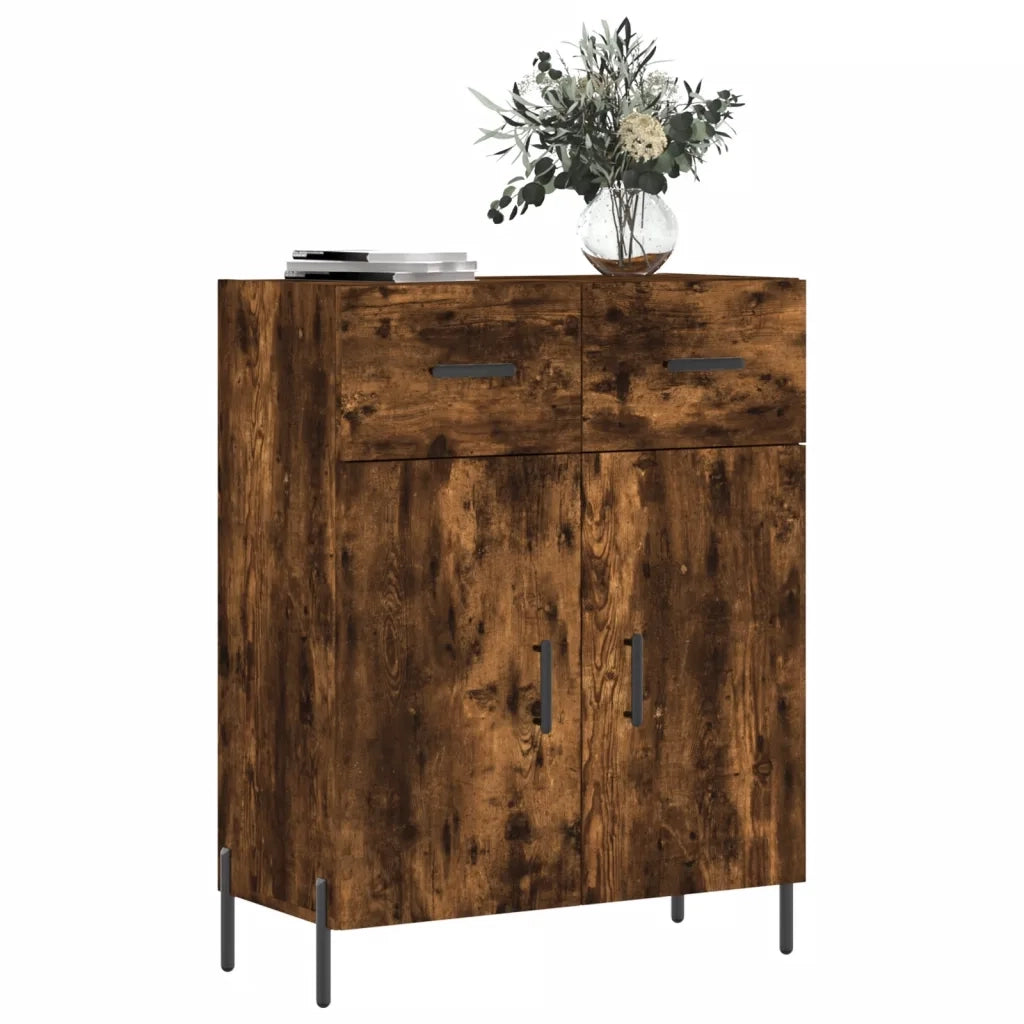 Credenza | Madia | Buffet da pranzo | Armadio da pranzo Rovere Fumo 69,5x34x90 cm in Legno Multistrato