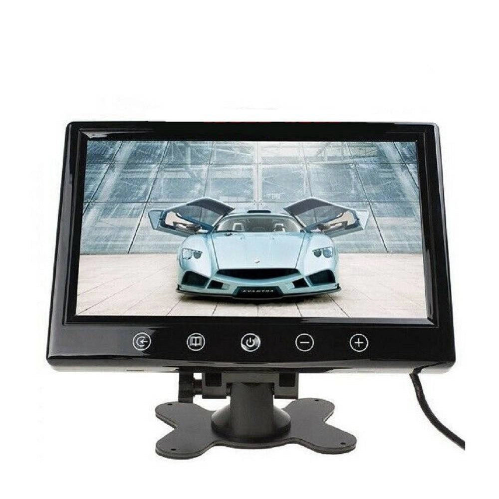 Trade Shop - Tv Televisore Monitor Lcd Digitale 10.1" Tft Led Hd Poggiatesta Sorveglianza Av -
