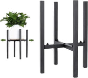 Standarizzazione di Pianta Adattabile per Vasi con Diametro Esterno da 24-36 cm - 38 cm Alto - Standarizzazione di Fiori in Metallo Nero con Porte per Interno ed Esterno (senza Pallet)
