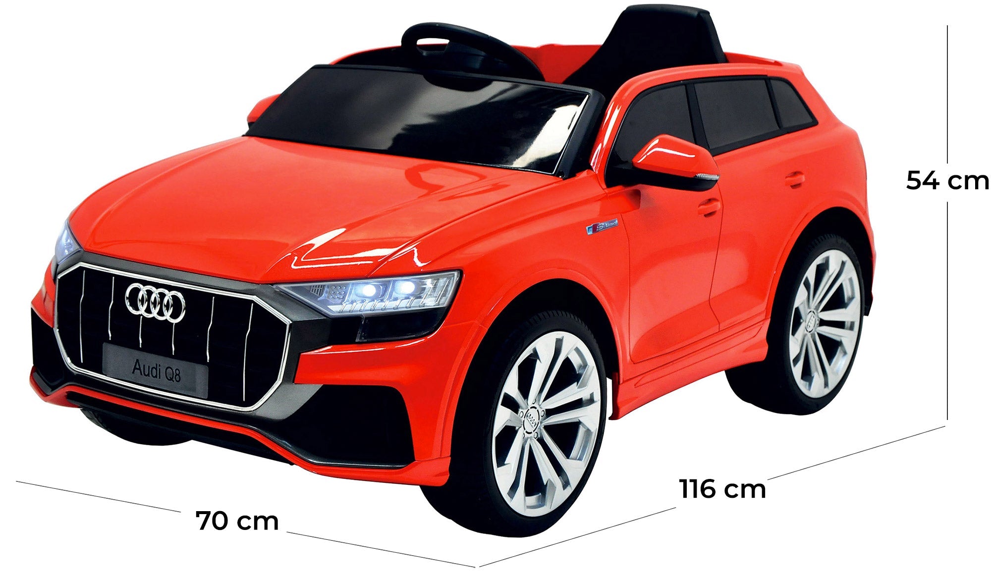 Macchina Elettrica per Bambini 12V con Licenza Audi Q8 Rossa