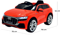 Macchina Elettrica per Bambini 12V con Licenza Audi Q8 Rossa
