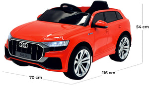 Macchina Elettrica per Bambini 12V con Licenza Audi Q8 Rossa