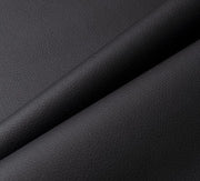 Pelle artificiale nera per decorazione e rivestimento 140 x 50 cm - Fatto in Italia - Pelle artificiale per divani, sedie, abbigliamento, accessori - Tessuto in pelle a look latticinio - Metà metro
