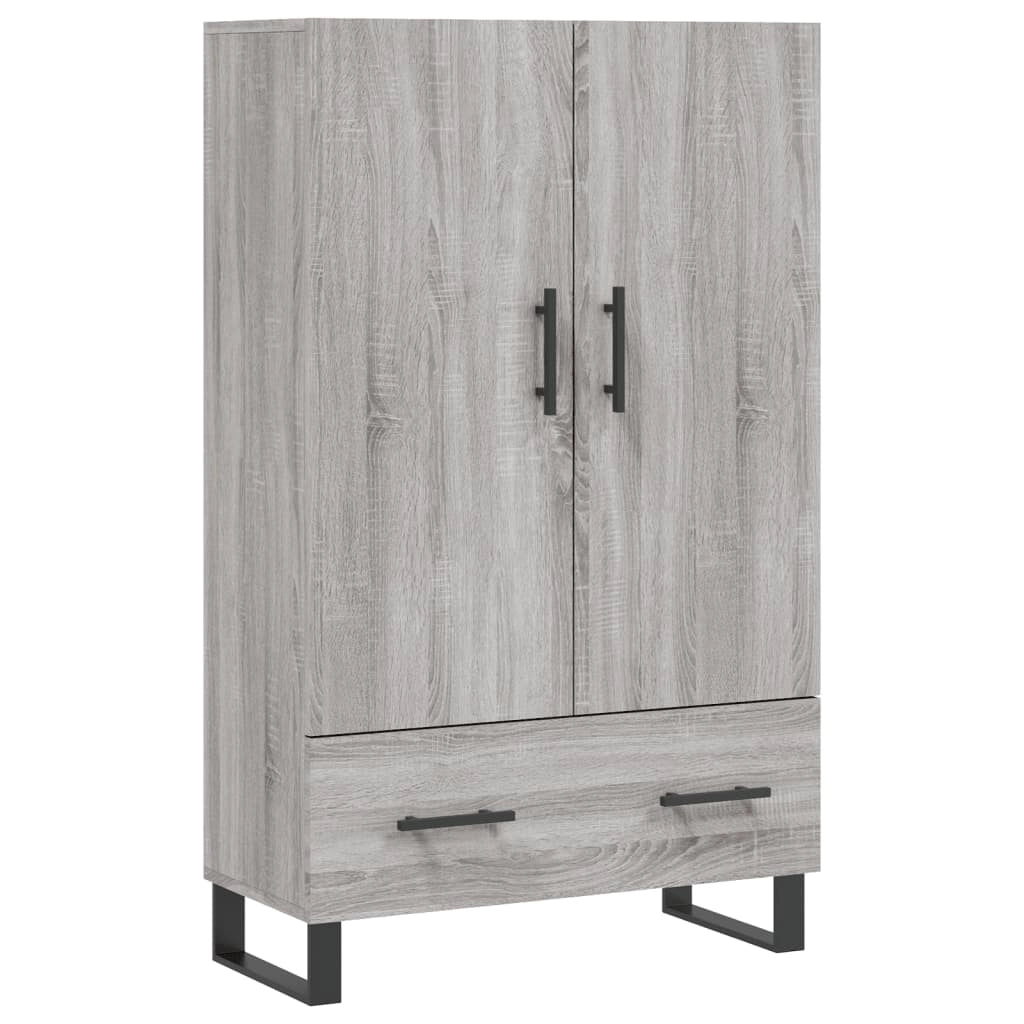 Buffet credenza cassettiera armadio mobile contenitore organizer cucina soggiorno salotto rovere Sonoma alto 69,5 x 31 x 115 cm legno ingegnerizzato grigio 02_0035388