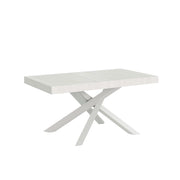 Tavolo Allungabile 200-304x90x77 cm Volantis Bianco Frassino Telaio Bianco