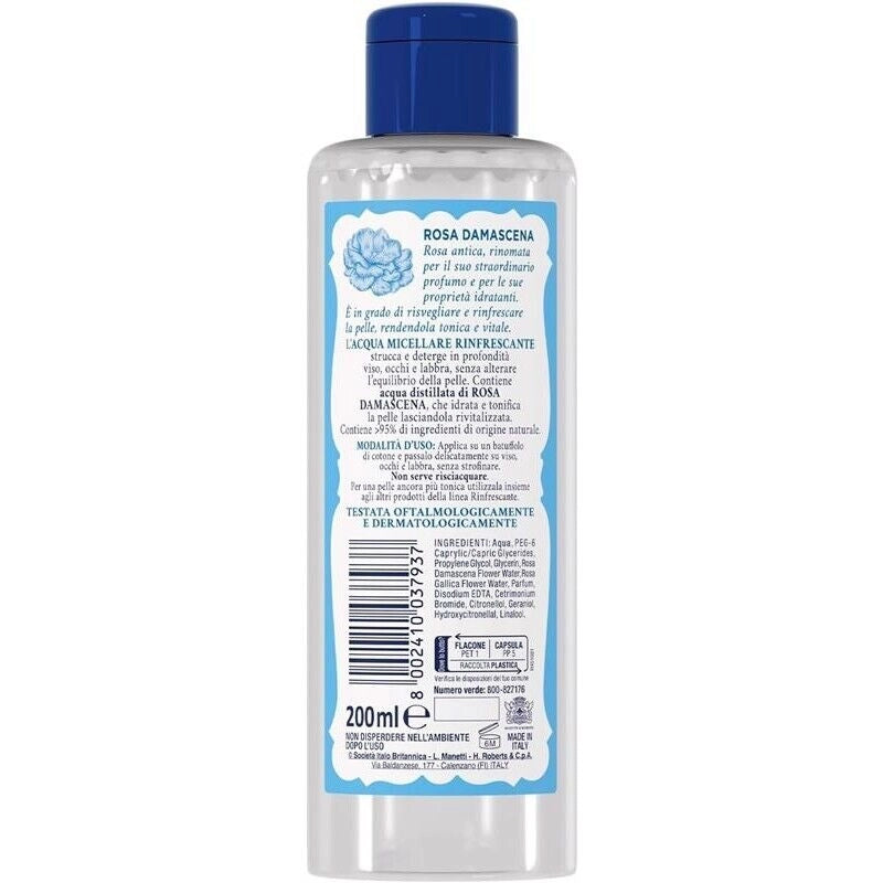 ACQUA MICELLARE ALLE ROSE 200 ML ALLA ROSA DAMASCENA RINFRESCANTE