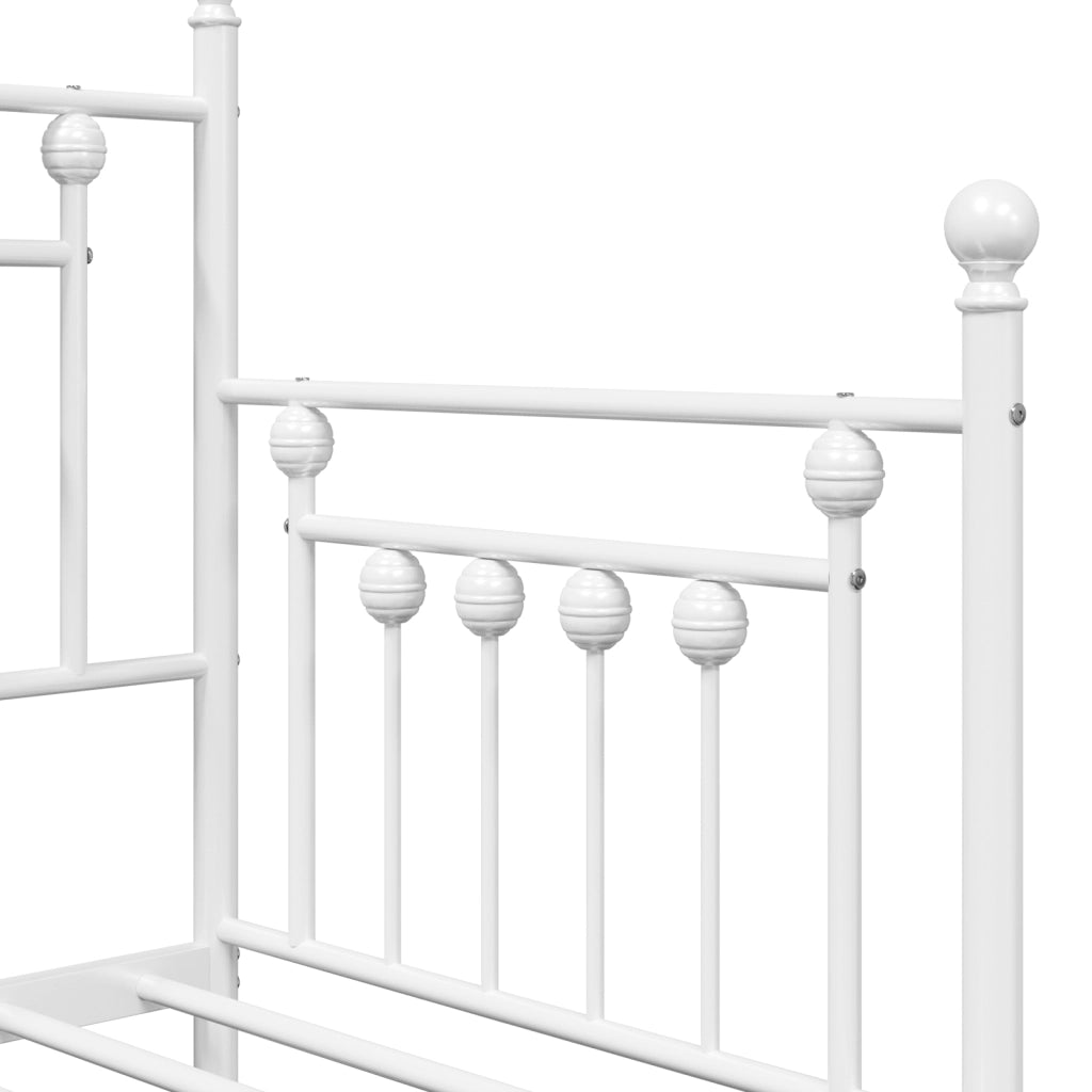 Struttura Letto Giornaliero Bianca 80x200 cm in Acciaio