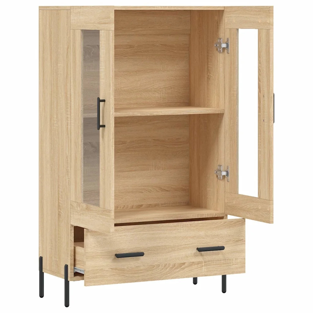 Credenza-Buffet-Armadio da cucina Rovere Sonoma 69,5x31x115 cm in Legno Multistrato 702186