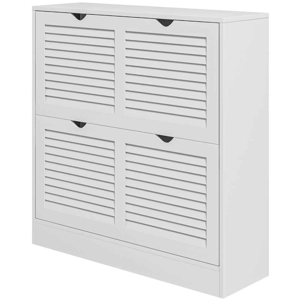 Scarpiera con cassetti e ripiani ¨C zephmum ¨C bianco 81.5x25x83cm