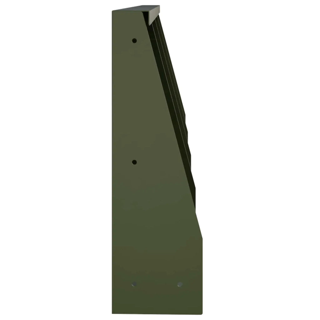 Muro di contenimento 4 pz 40 x 12 x 30 cm Acciaio Verde Oliva 3449054