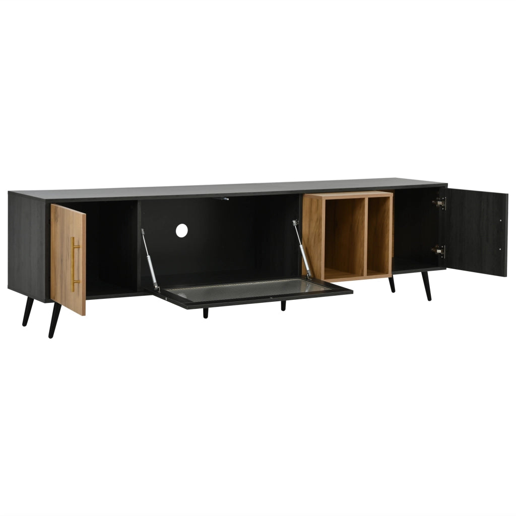 Mobile TV ¨C MINIMAL ¨C Legno Grigio Scuro 200x40x55,5 cm per TV 90 Pollici