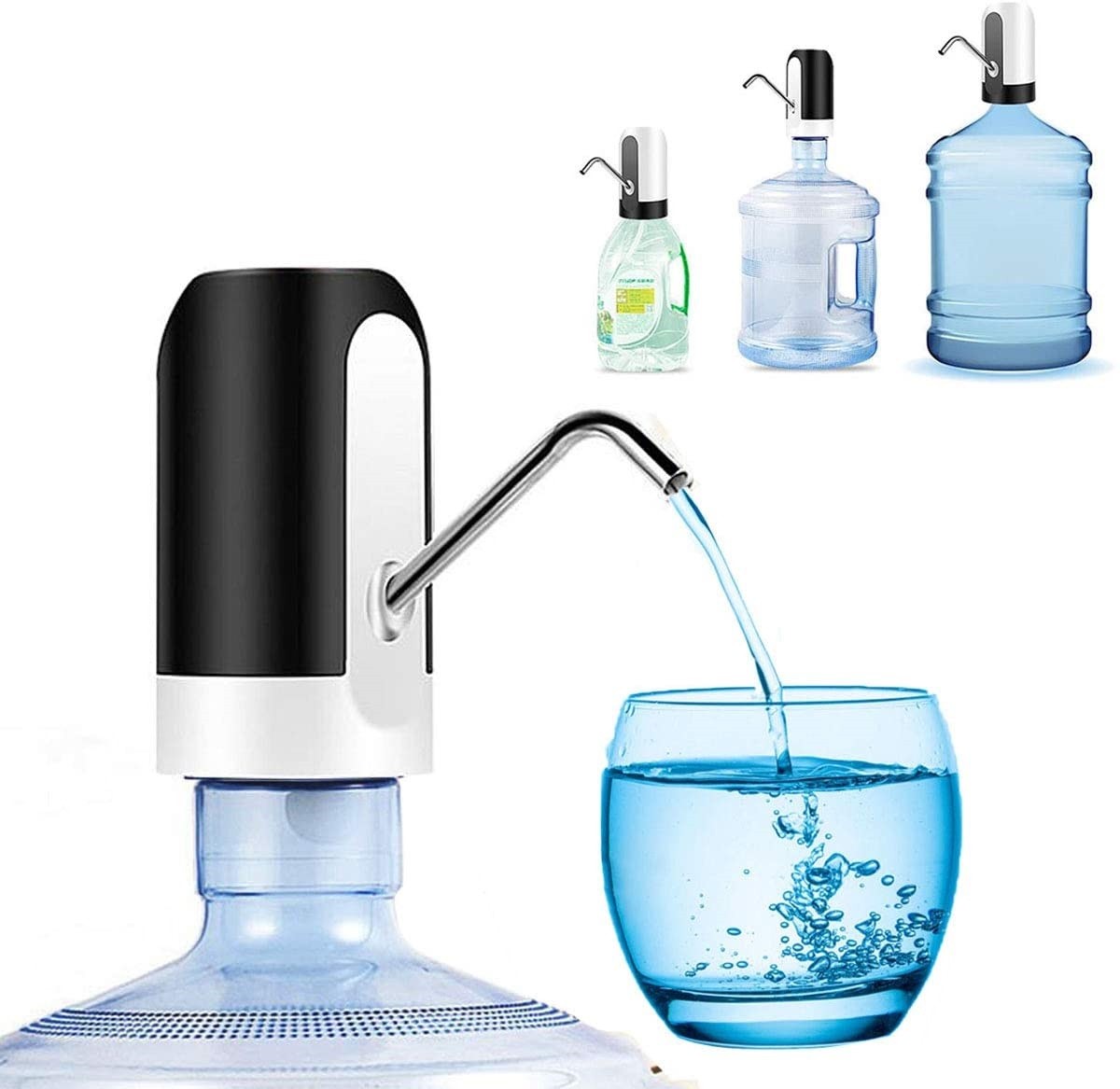 Dispenser Automatico Ricaricabile USB per Acqua Pompa Portatile per Bottiglie