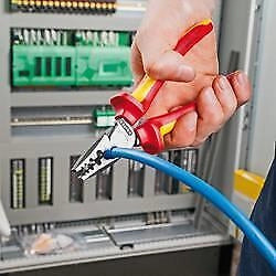 KNIPEX 97 71 180 Crimpatrice per Terminali a Bussola 0,25 — 16,0 mm² 9 Nidi AWG 24 — 6 colore Nero