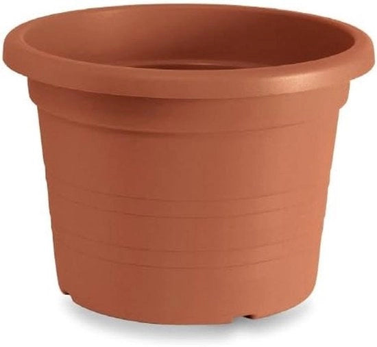 Pianta in forma di cilindro grande in terracotta, color kastanjebruin, 40 cm di diametro