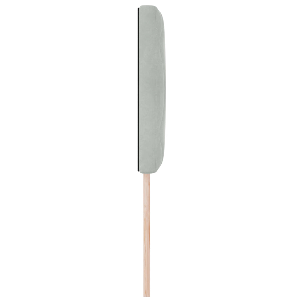 Testiera  Design a Blocchi a Diamante Grigio Chiaro 80 cm in Velluto