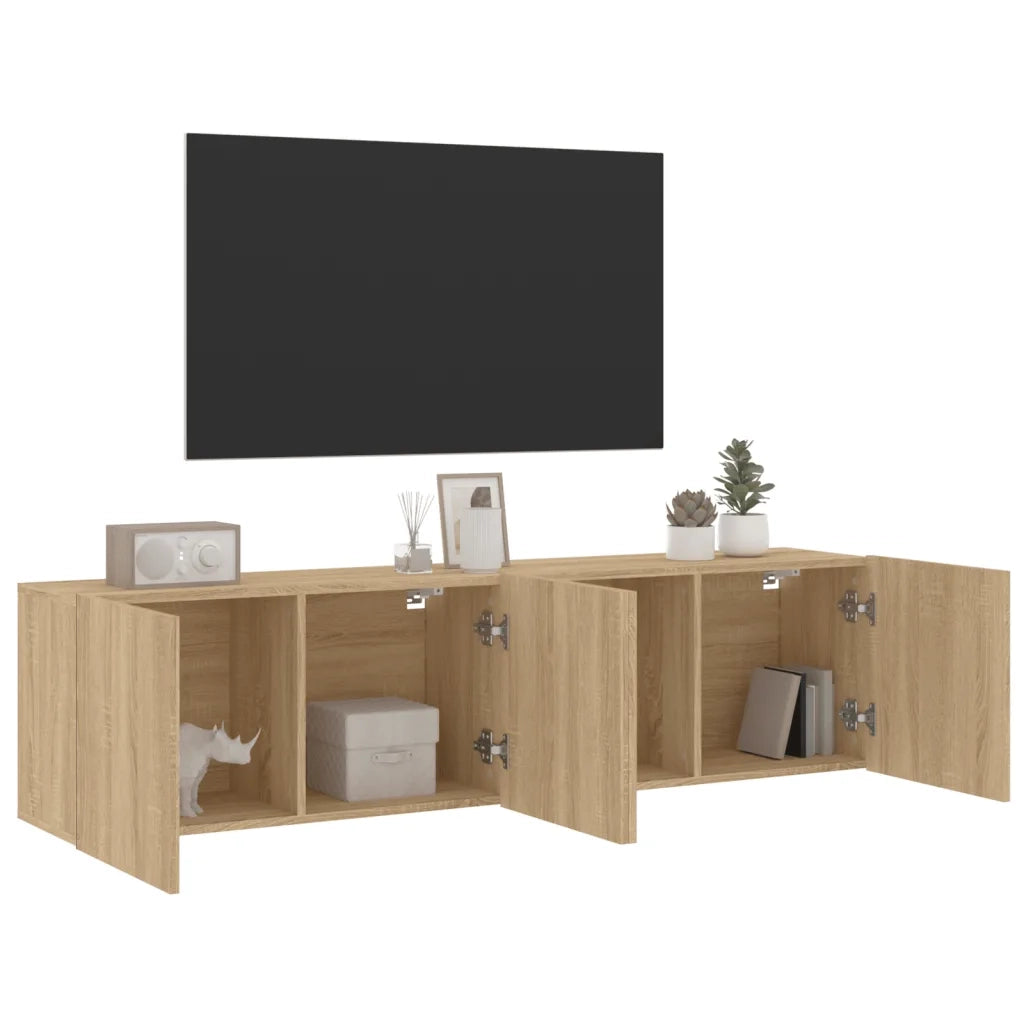 Mobili TV a Parete 2pz Rovere Sonoma 80x30x41 cm 836957