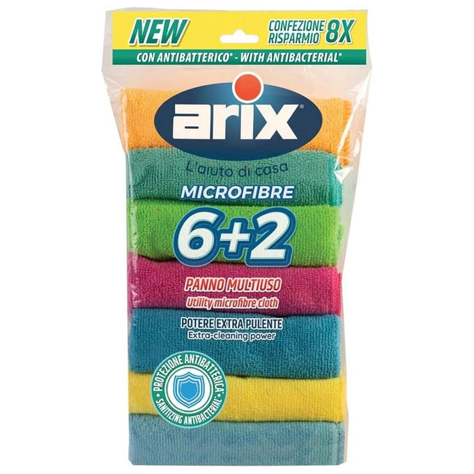 Arix panni in microfibra 100% riciclata, set 3 pezzi, bordo laser senza cuciture, multiuso, alta assorbenza