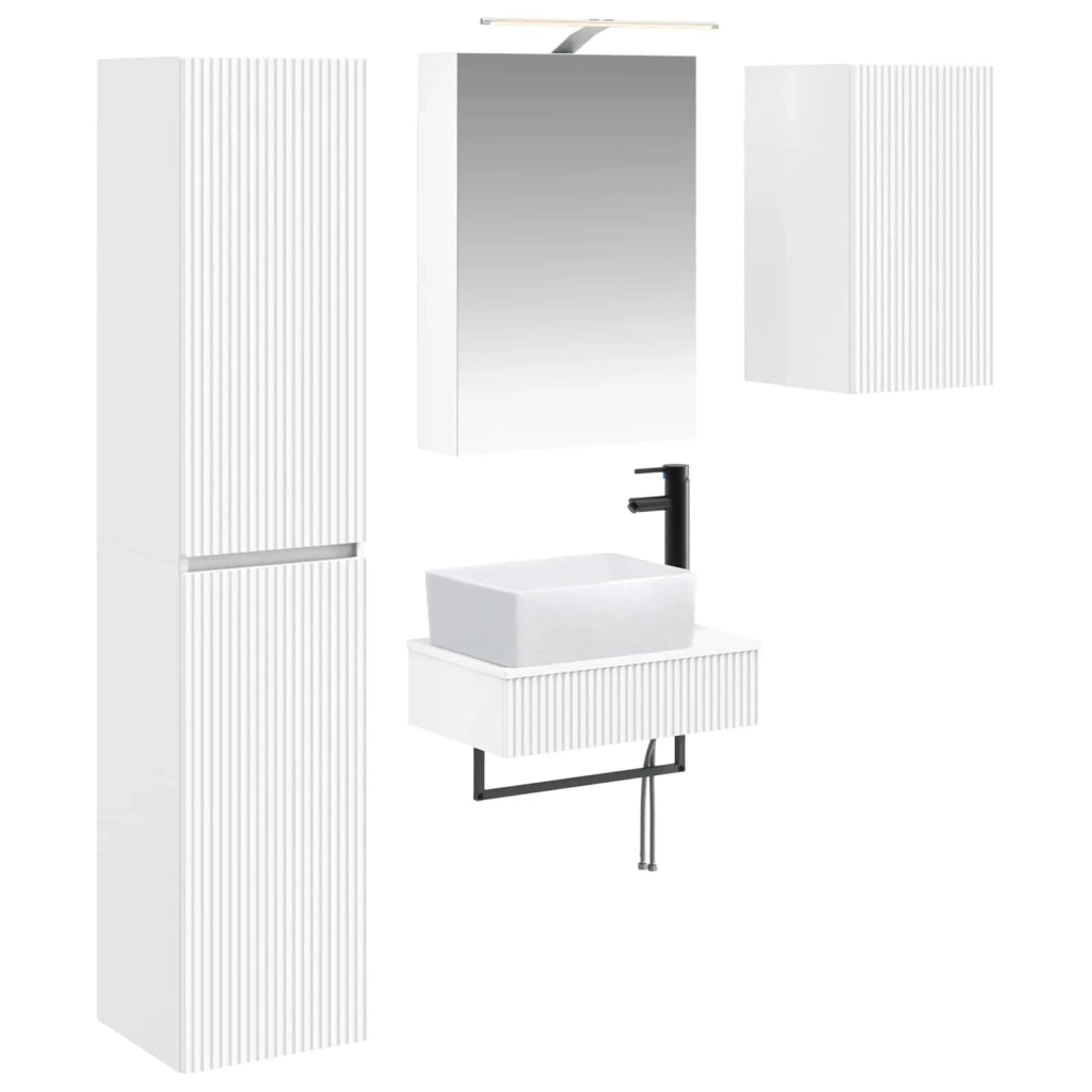Set di mobili per il bagno 5 pcs Bianco 3407263