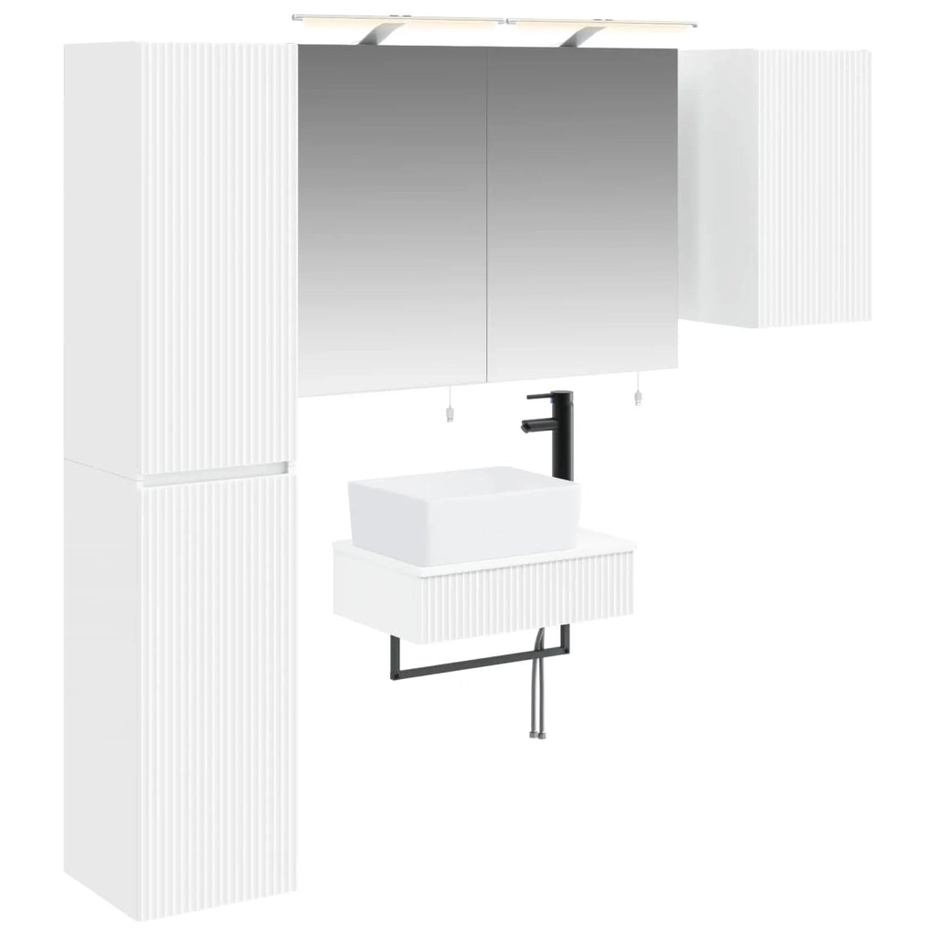 Set di mobili per il bagno 5 pcs Bianco 3407263