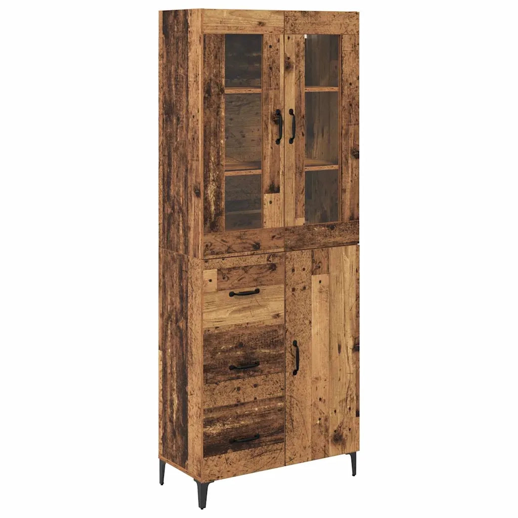 Credenza | Madia | Buffet da pranzo | Armadio da pranzo Legno vecchio 69,5 x 34 x 180 cm Legno multistrato