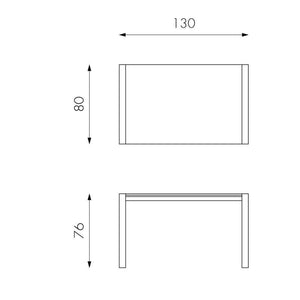 Tavolo Allungabile 122/182x80x76 cm in Metallo con Top in Vetro Grigio