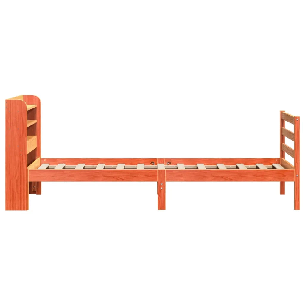 Letto senza Materasso Marrone Cera 75x190 cm in Legno di Pino 3306655