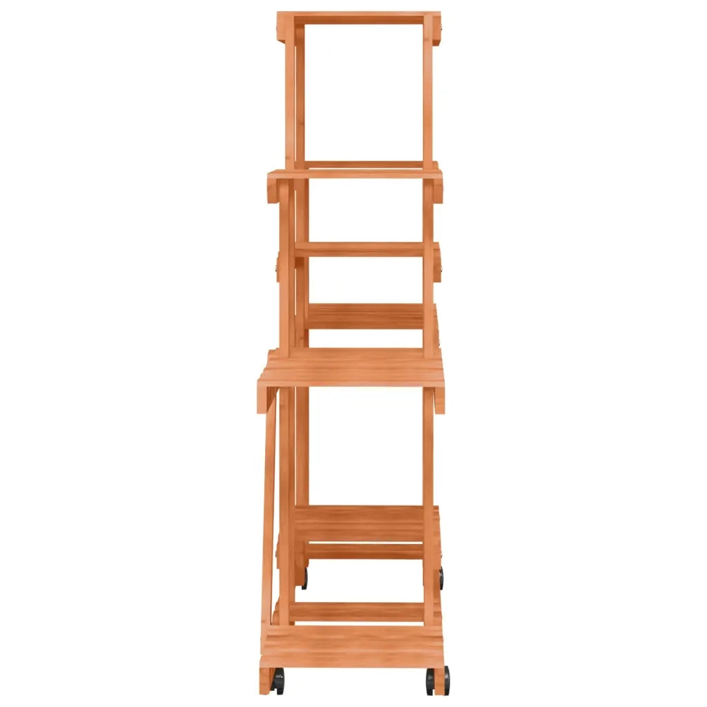 Portafiori | Sostegno per piante con Ruote 110x25x101 cm in Legno Massello di Abete
