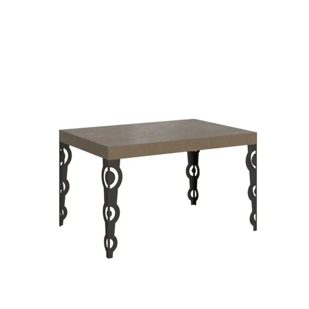 Tavolo allungabile 140/400x90 cm Karamay tortora gambe antracite