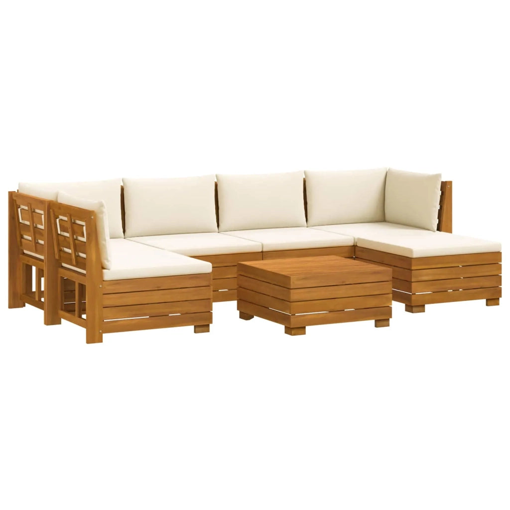 Set di divani da esterno con cuscino 7 Pezzo Marrone 3403099