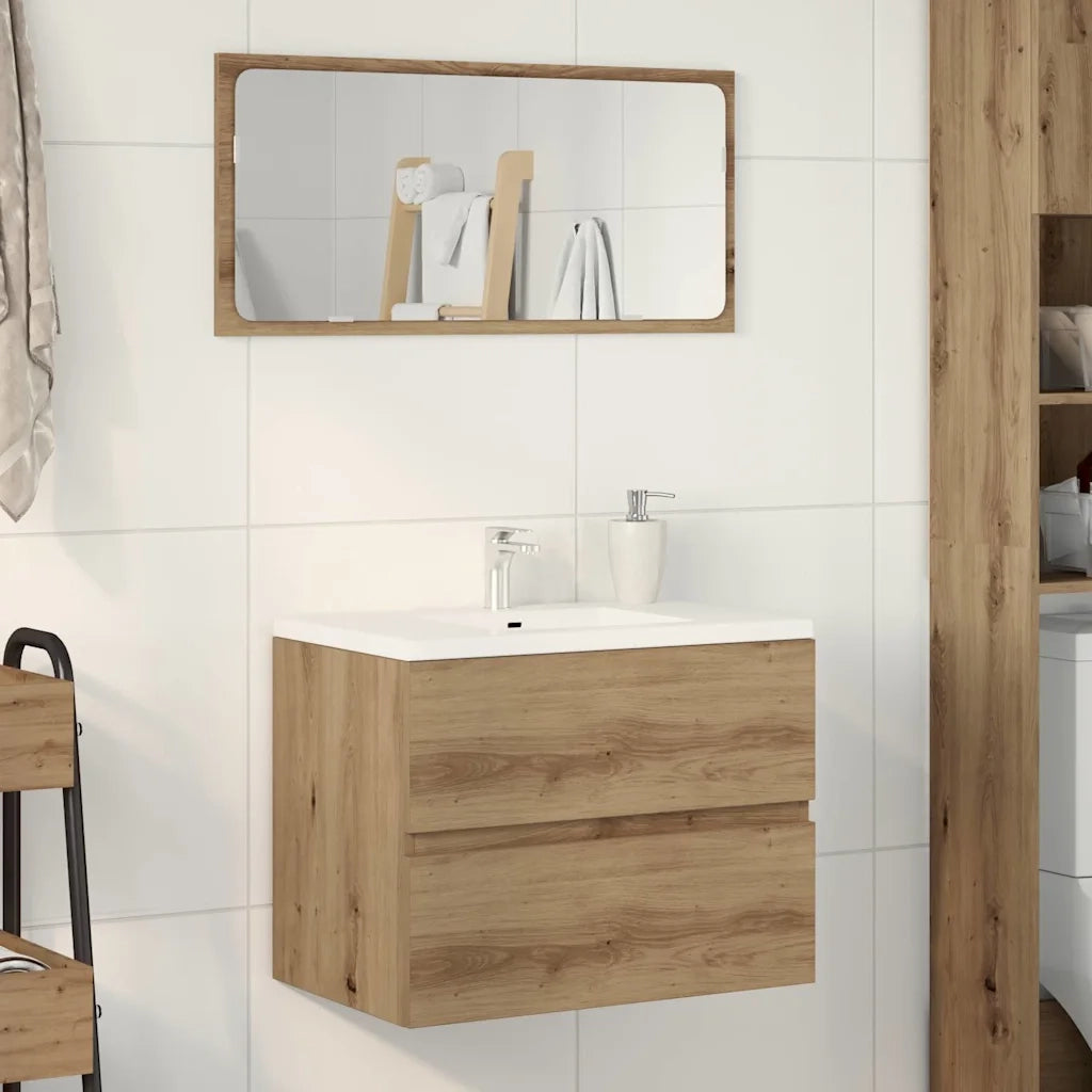 Mobiletto da Bagno | Armadio da bagno Rovere Artigianale 60x38,5x45 cm Truciolato