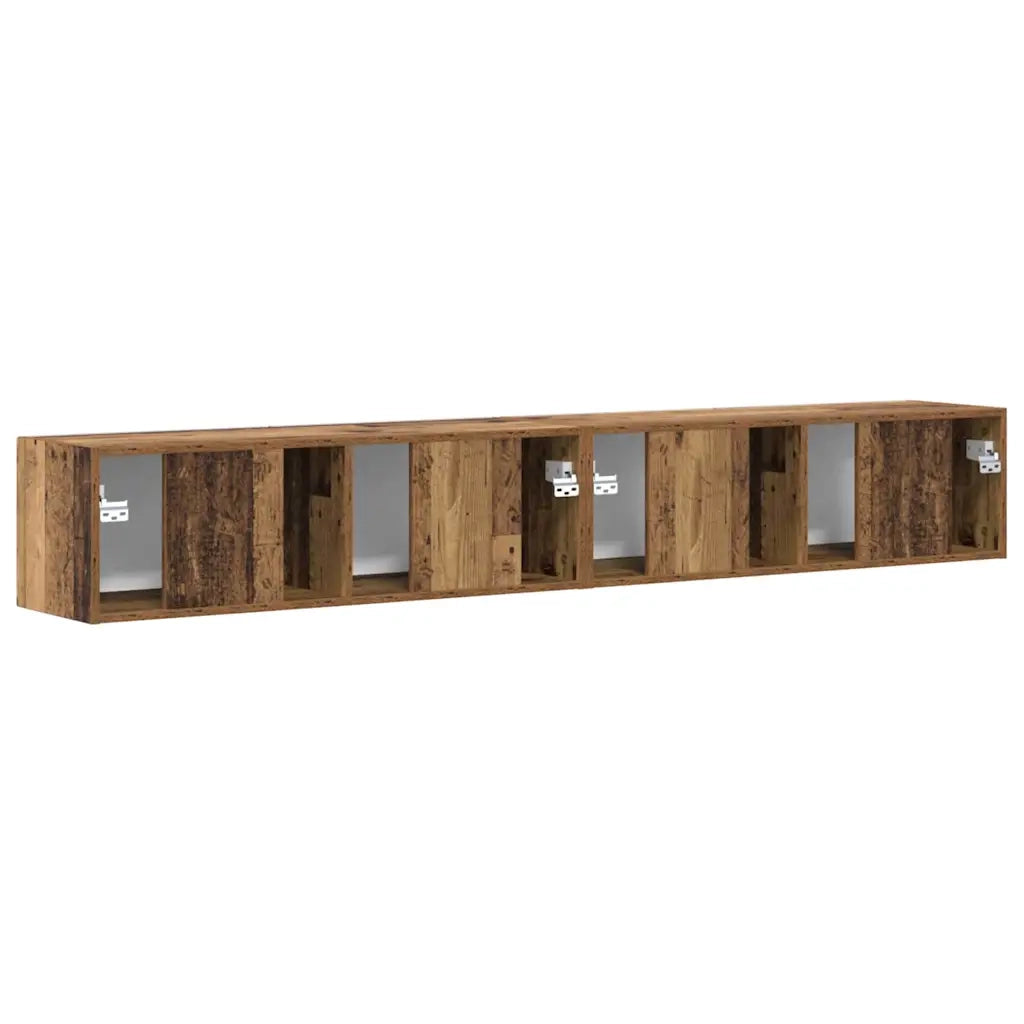 Mobile TV da parete 2 pcs Legno vecchio 98 x 31 x 29,5 cm 892246