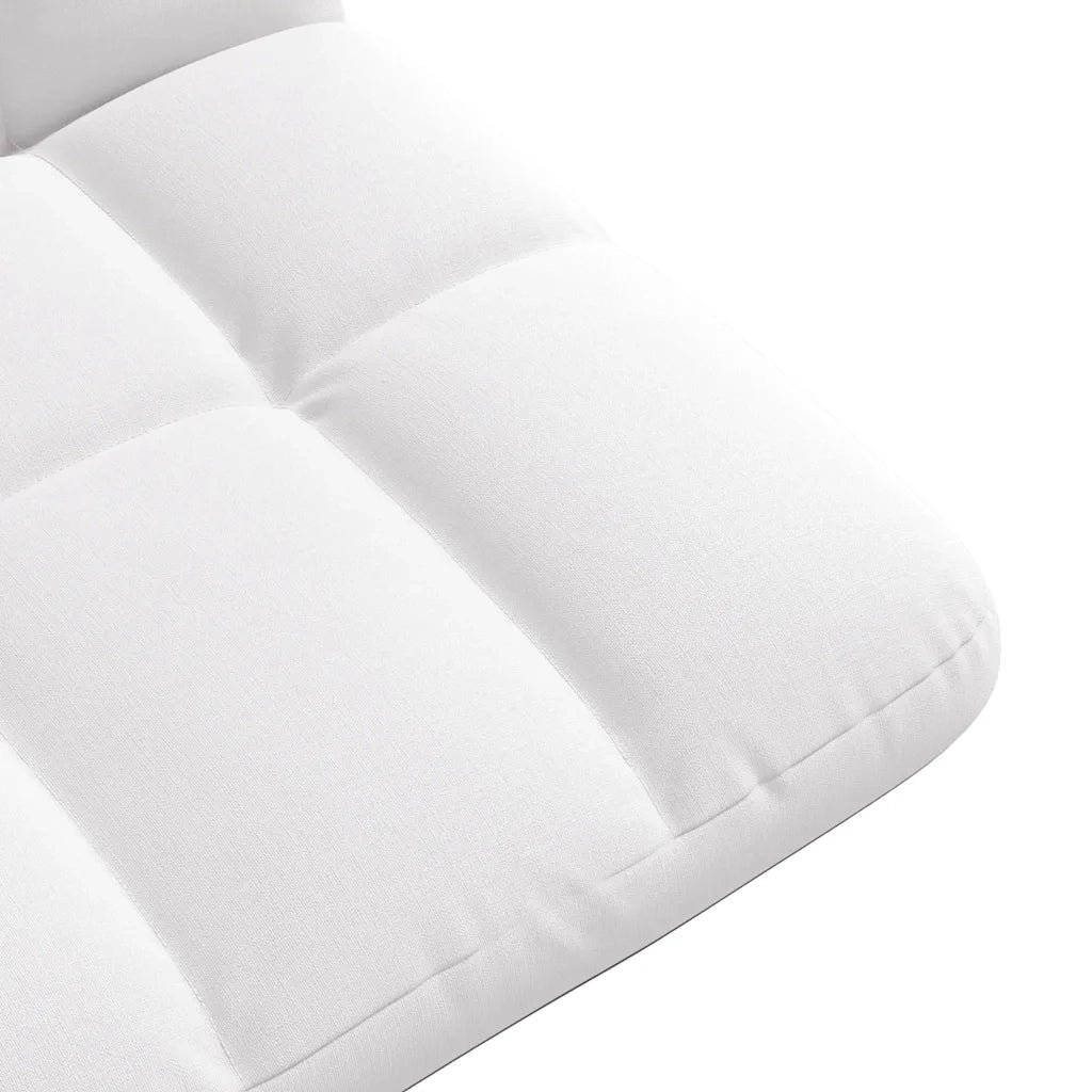 vidaXL Sedia da Terra Pieghevole Bianco 71x51x62 cm in Tessuto