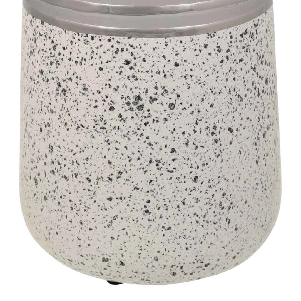 Vaso in ceramica argento 13x13x24,5h
