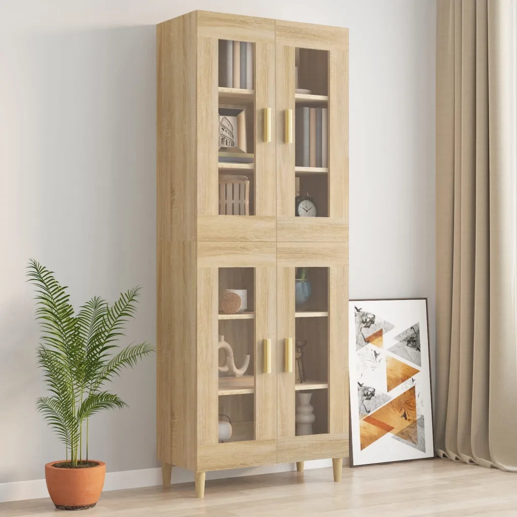 Armadietto Pensile a Parete Rovere Sonoma 69,5x34x90 cm CFW9491308