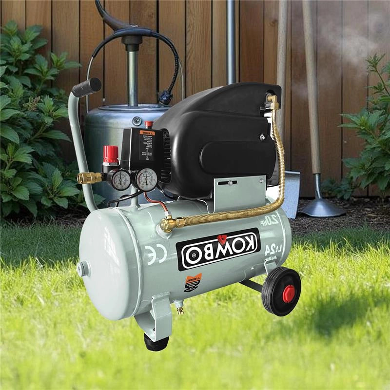 COMPRESSORE ELETTRICO PER ARIA COMPRESSA 230V-50HZ SERBATOIO 24LT 2800 RPM PRESSIONE MASSIMA 8 BAR 550X270X590 MM